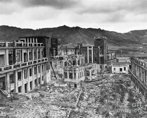 Destroyed Nagasaki After Atomic Bombing by Bettmann