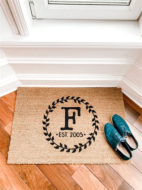 Personalised Family Monogram Doormat with year Door mat | Etsy | Monogram door mat, Family ...