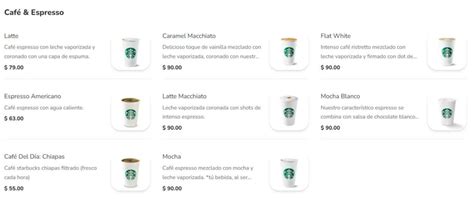 Starbucks Menú Precios México Actualizado (enero 2025)