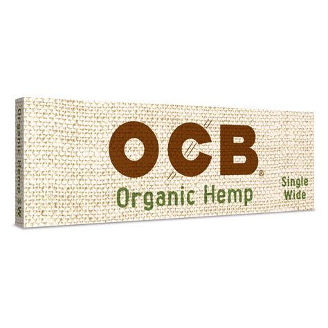 OCB Cones & Rolling Papers: OCB Organic Hemp Papers - Single Wide Size ...