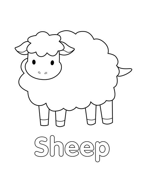 Sheep coloring pages for preschool – Artofit