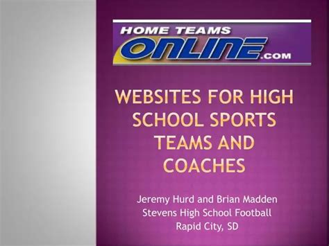 PPT - Websites for High School Sports Teams and Coaches PowerPoint Presentation - ID:3899832