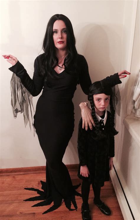 Morticia and Wednesday Addams with Thing. Halloween 2013. Handmade ...