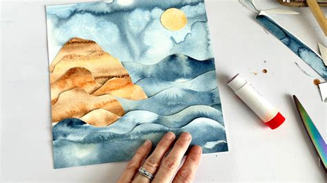 How to Create a Watercolor Seascape Collage