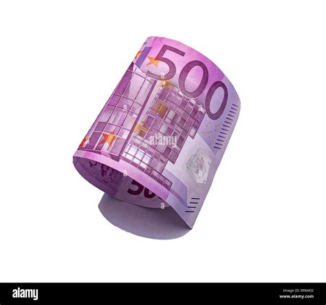 Five hundred euro note on white background Stock Photo - Alamy