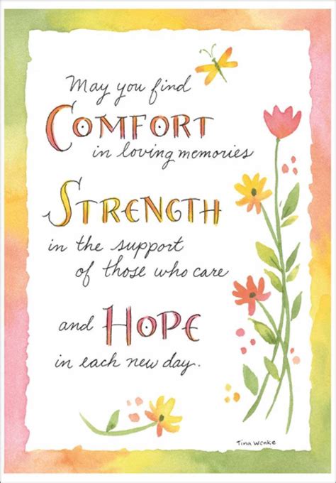 Comfort, Strength, Hope, Sympathy Card-SU215 in 2020 | Sympathy card ...