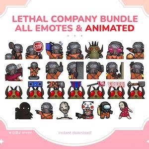 Lethal Company ANIMATED ALL EMOTES Discord, Twitch, Streaming, Lethal ...