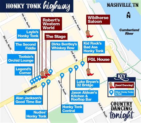 Printable Map Of Downtown Nashville Bars