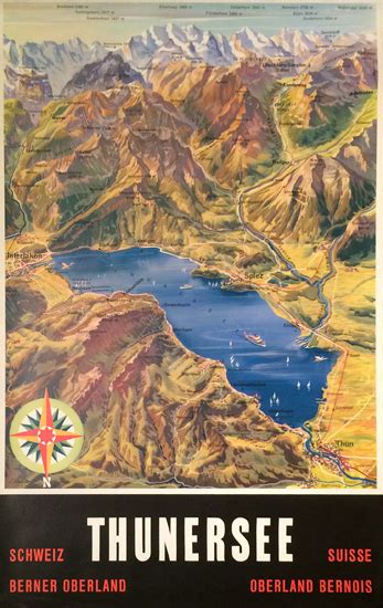 Chisholm Poster - Thunersee (Map)