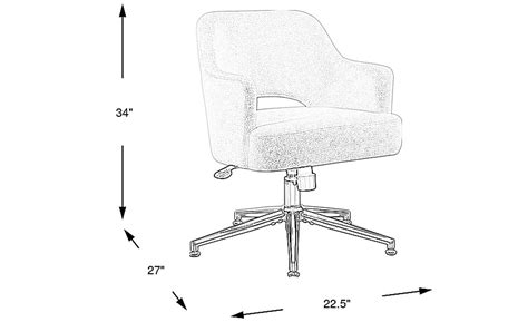Silas Off-White Beige,White Polyester Fabric Desk Chair | Rooms to Go