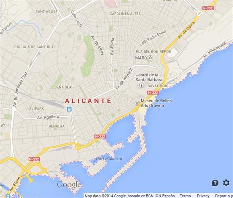 Map of Alicante