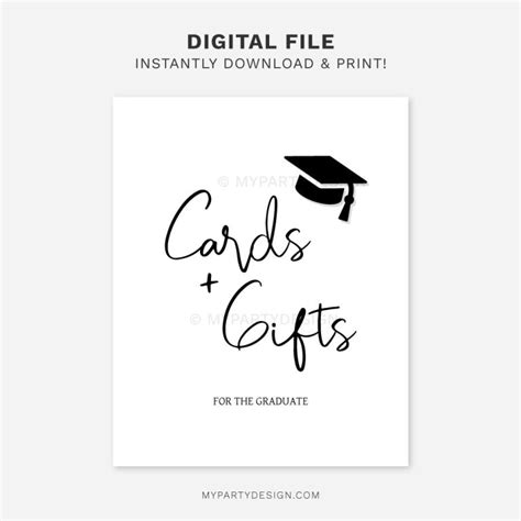 Graduation Guest Book Sign, Printable PDF - My Party Design