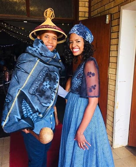 Clipkulture | Sotho Couple In Traditional Wedding Attire