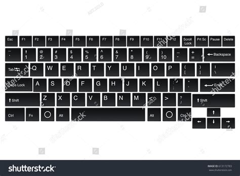 Laptop Keyboard Vector Mock Top View Stock Vector (Royalty Free) 613172783 | Shutterstock