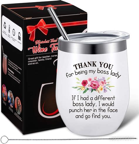 Amazon.com | Boss Girl Lady Gifts, Thank You for Being My Boss Coffee Mug, Novelty Birthday ...