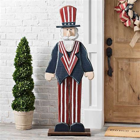 Wooden Uncle Sam Statue, 57 in. from Kirkland's | 4th of july decorations, Uncle sam wood crafts ...