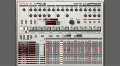 Roland TR-909 als Plugin. Tauscht Daten und Patterns mit TR-8S ...