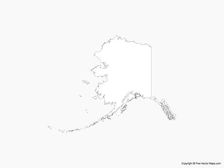 Alaska Map Outline Printable