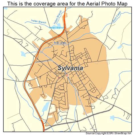 Aerial Photography Map of Sylvania, GA Georgia