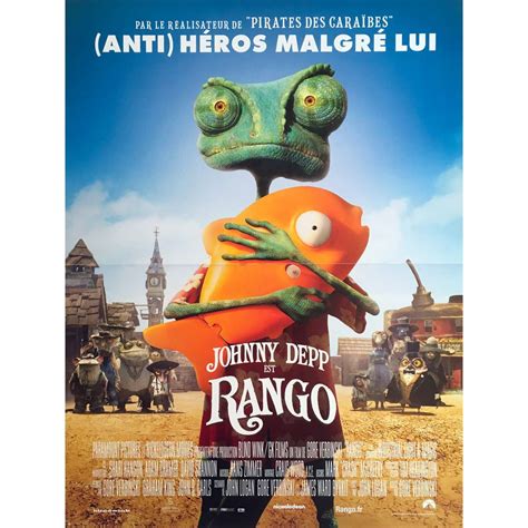 RANGO French Movie Poster - 15x21 in. - 2011