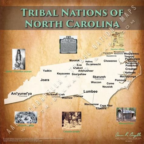 Tribal Nations of North Carolina Map | North carolina map, North ...