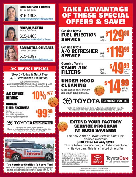 Auto Service Specials | North Bakersfield Toyota near Shafter