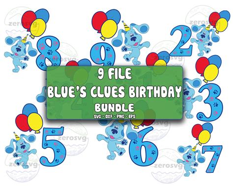 blue's clues SVG Bundle - 9 file blue's clues birthday bundle svg,blue ...