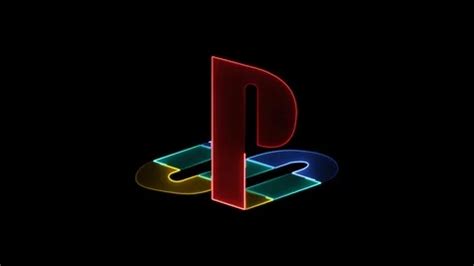 Playstation 4 collors Neon Logo | Stock Video | Pond5