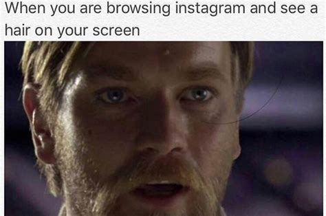 There is a hair on your screen : r/memes