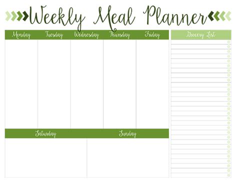 Editable Meal Planner Template Free Thanks for helping me with my new foray into actual meal ...