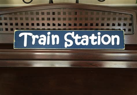 TRAIN STATION Depot Sign Plaque Railroad Little Thomas the