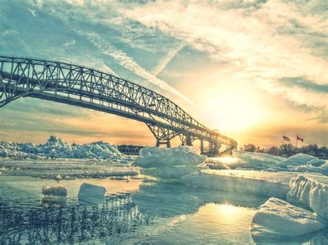 Blue Water Bridge, Port Huron, Michigan, to Sarnia, Ontario, 2014 ...