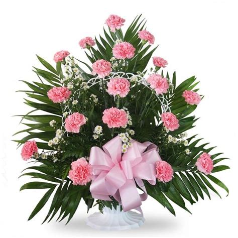 Pink Carnations Basket | Online Gift and Flowers