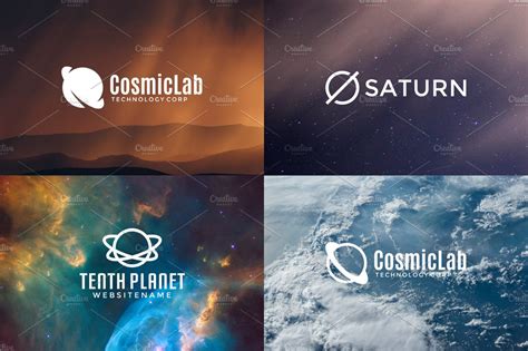 Set of Space Logos | Creative Logo Templates ~ Creative Market