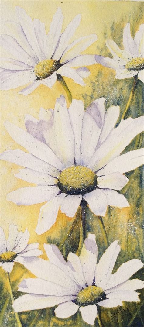 Daisy Watercolour | Daisy painting, Watercolor paintings for beginners, Watercolor art