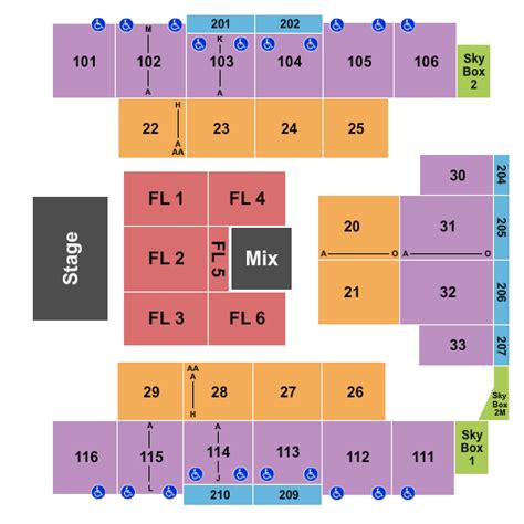 Event Center at Turning Stone Resort & Casino Seating Chart & Seat Map