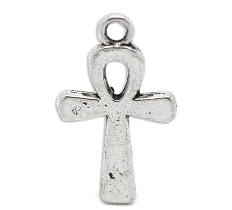 5 Pcs Ankh Charm Antique Silver Charm - Etsy