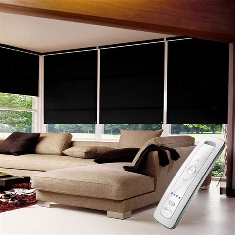 Motorised Electric Black Roller Blind – Cheapest Blinds UK Ltd