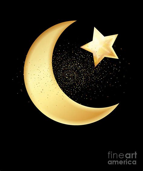 Star And Moon Hilal Muslim Islam Allah Mosque Gift Digital Art by Thomas Larch - Fine Art America