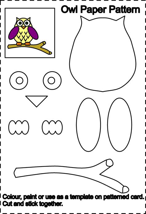 Cut Out Free Printable Owl Template