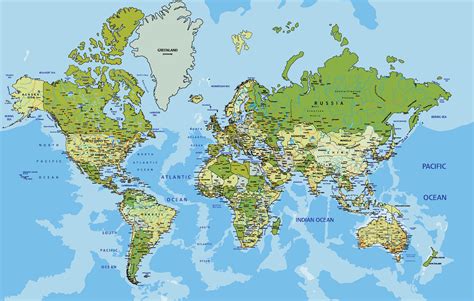 World Map Detailed World Map Graphic Illustration World Map Images