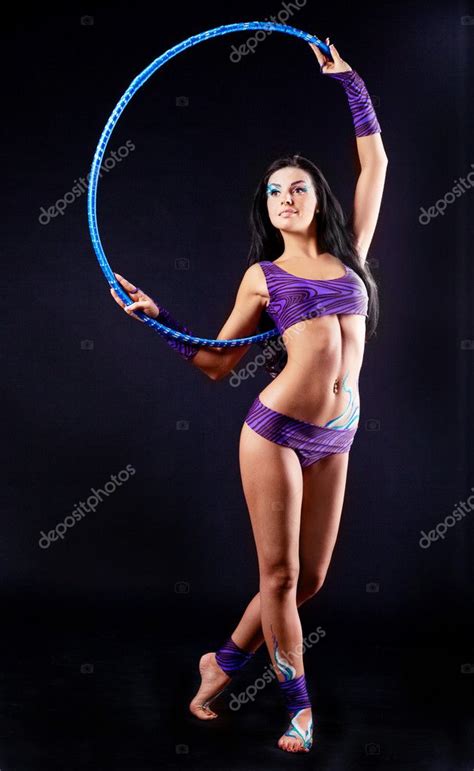 Gymnast with a hoop — Stock Photo © lanakhvorostova #7802822