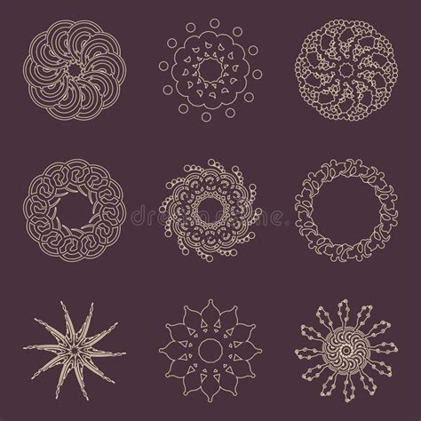 Decorative Design Elements. Patterns Set. Stock Vector - Illustration of artwork, decorative ...