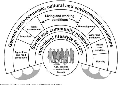 The Dahlgren-Whitehead model of health determinants: 30 years on and still chasing rainbows ...