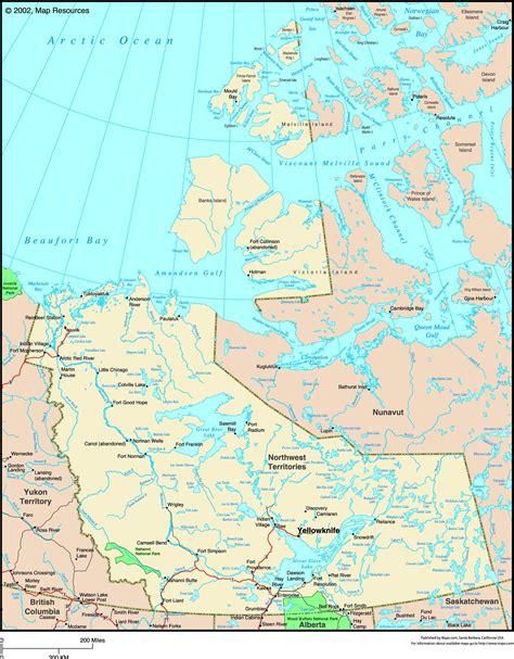 Northwest Territories Canada Political Map Maps Com C - vrogue.co