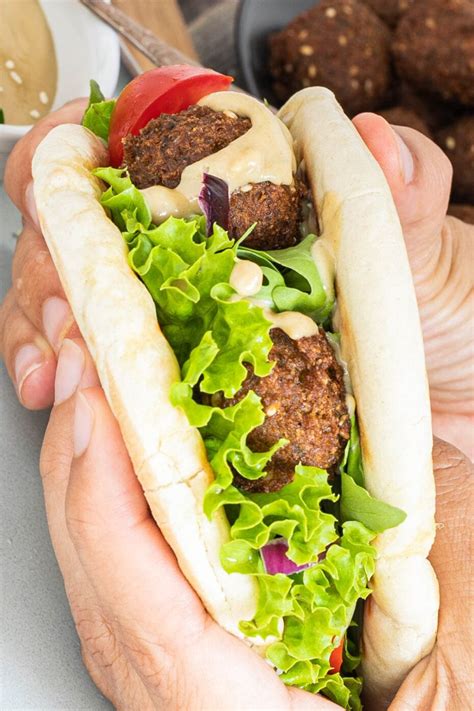 The Best Falafel Sandwich in Pita with Tahini - My Pure Plants