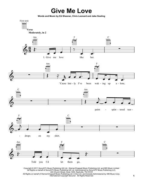 Give Me Love | Sheet Music Direct