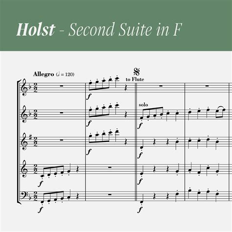 Holst - Second Suite in F (arr. for wind quintet) [PDF] – Notesetter