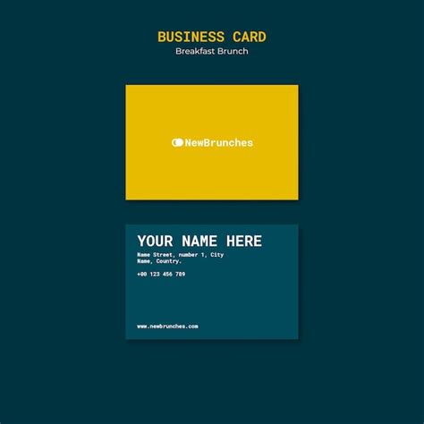 Breakfast Brunch Business Card Free PSD Template - Download Free PSD - HD Stock Images