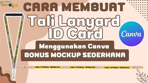 Cara Membuat Lanyard ID Card Di Canva - Tutorial Canva - YouTube